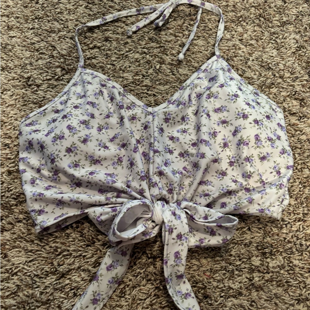 Tied up swim top